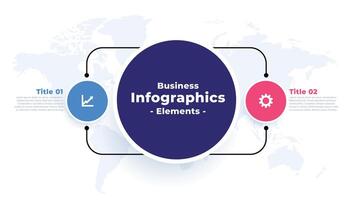 zwei Schritte Verbindung Infografik Vorlage Design vektor