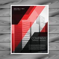 röd svart abstrakt företag broschyr mall design vektor
