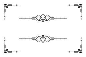 Kunst Deko Linie Grenze. modern Arabisch Gold Rahmen, dekorativ Linien Grenzen und geometrisch golden Etikette Rahmen Design Elemente vektor