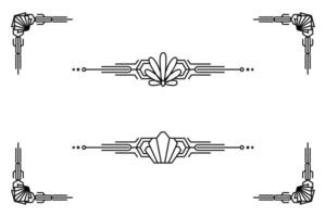 konst deco linje gräns. modern arabicum guld ramar, dekorativ rader gränser och geometrisk gyllene märka ram design element vektor