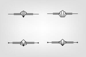 konst deco linje gräns. modern arabicum guld ramar, dekorativ rader gränser och geometrisk gyllene märka ram design element vektor