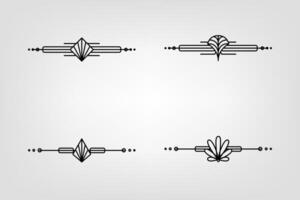 konst deco linje gräns. modern arabicum guld ramar, dekorativ rader gränser och geometrisk gyllene märka ram design element vektor