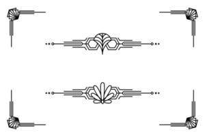 konst deco linje gräns. modern arabicum guld ramar, dekorativ rader gränser och geometrisk gyllene märka ram design element vektor