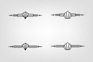 konst deco linje gräns. modern arabicum guld ramar, dekorativ rader gränser och geometrisk gyllene märka ram design element vektor