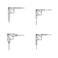 konst deco linje gräns. modern arabicum guld ramar, dekorativ rader gränser och geometrisk gyllene märka ram design element vektor