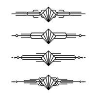 konst deco linje gräns. modern arabicum guld ramar, dekorativ rader gränser och geometrisk gyllene märka ram design element vektor