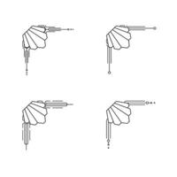 konst deco linje gräns. modern arabicum guld ramar, dekorativ rader gränser och geometrisk gyllene märka ram design element vektor