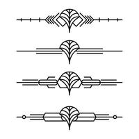 konst deco linje gräns. modern arabicum guld ramar, dekorativ rader gränser och geometrisk gyllene märka ram design element vektor