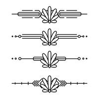 konst deco linje gräns. modern arabicum guld ramar, dekorativ rader gränser och geometrisk gyllene märka ram design element vektor