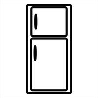 kylskåp elektronisk enheter linje ikon vektor