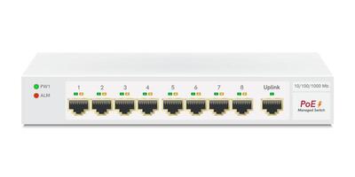 Fachmann Netzwerk industriell Gigabit Schalter isoliert auf Weiß Hintergrund mit rj45 modular Stecker zum solide Katze5, Katze 5e, cat6 Ethernet Kabel Anschlüsse. vektor