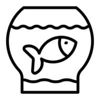 Fischglas Linie Symbol Design vektor