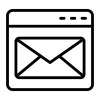 E-Mail-Line-Icon-Design vektor