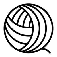 wolle Ball Linie Symbol Design vektor