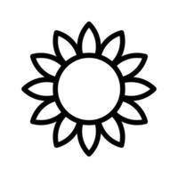 Sonnenblume Linie Symbol Design vektor