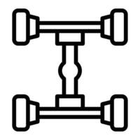 Chassis Linie Symbol Design vektor