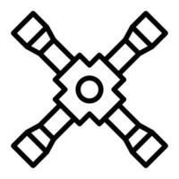 Kreuz Schlüssel Linie Symbol Design vektor