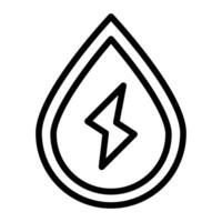 Wasser Energie Linie Symbol Design vektor