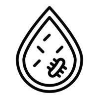 Wasser Verschmutzung Linie Symbol Design vektor