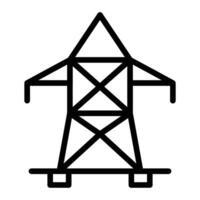 elektrisch Turm Linie Symbol Design vektor