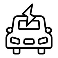 elektrisch Auto Linie Symbol Design vektor