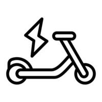 elektrisch Roller Linie Symbol Design vektor