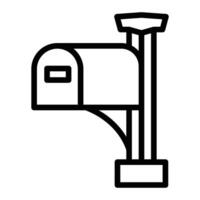 Mail Box Linie Symbol Design vektor