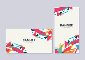 bunt abstrakt gestalten Banner Design vektor