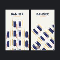 färgrik abstrakt form baner design vektor