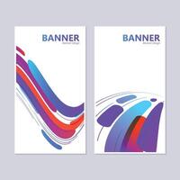 bunt abstrakt Welle Banner Design vektor