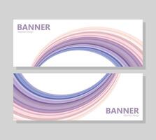 bunt abstrakt Welle Banner Design vektor