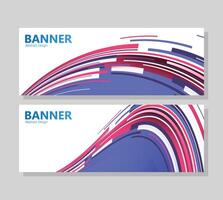 bunt abstrakt Welle Banner Design vektor