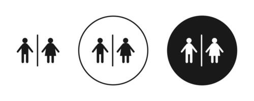 Toilette Symbol einstellen vektor