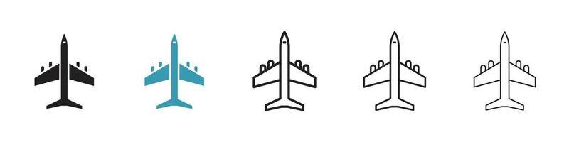 Flugzeug Symbol einstellen vektor