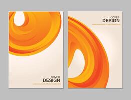 Orange minimal Welle abstrakt Startseite Design vektor