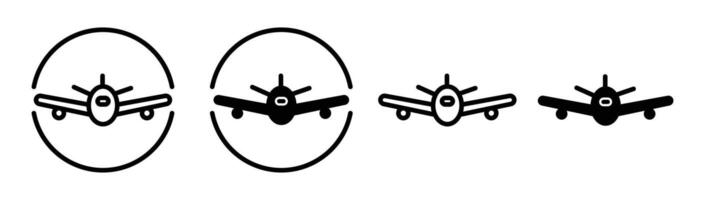 Flugzeug Symbol einstellen vektor