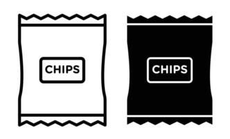 Chips Symbol einstellen vektor