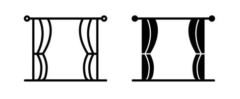 Vorhang Symbol einstellen vektor