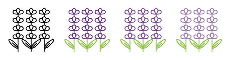 Lavendel Symbol einstellen vektor