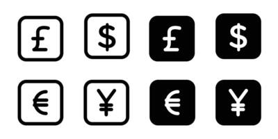 Geld Icon Set vektor