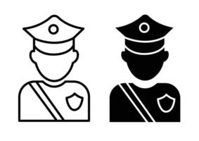 Polizei Symbol einstellen vektor