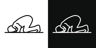 sujud Symbol einstellen vektor