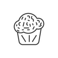 Cupcake Symbol einstellen vektor