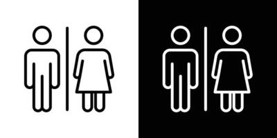 Toilette Symbol einstellen vektor