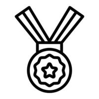 Gold Medaille Linie Symbol Design vektor