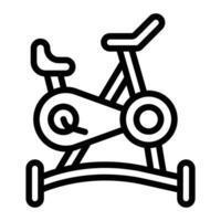 stationär Fahrrad Linie Symbol Design vektor