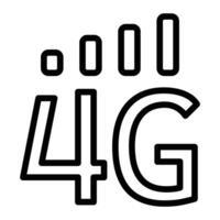 4g linje ikon vektor