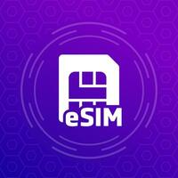 esim Karte Symbol zum Netz vektor