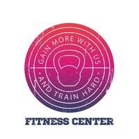 Fitness Center runden Logo, Abzeichen vektor