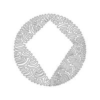 einzelne eine Linie, die geometrische Formen zeichnet, Drachensymbol. einfache Linie, Umrissvektor 3D-Figuren-Symbole für ui und ux. Wirbel-Curl-Kreis-Hintergrund-Stil. durchgehende Linie zeichnen Design-Vektor-Illustration vektor